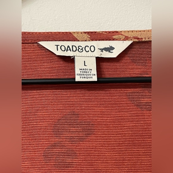 NWT Toad & Co Orange & Blue Tencel Organic Cotton Floral Wrap Flare Dress - Picture 7 of 9